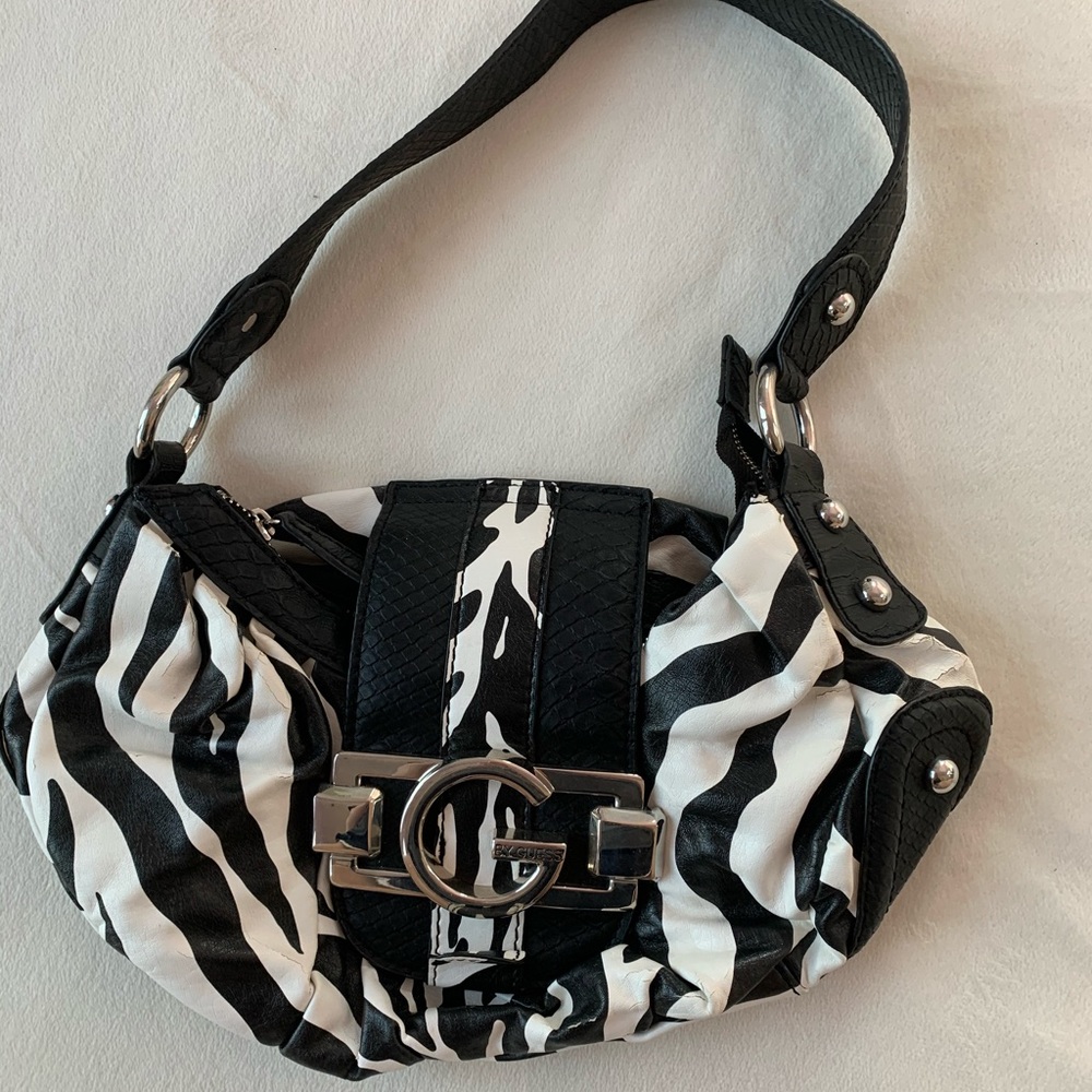 Guess: zebra Print Mini Bag